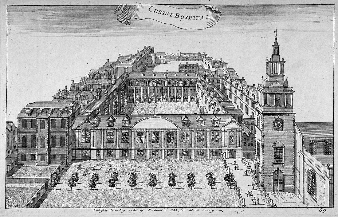 Christ's Hospital, City of London, 1755