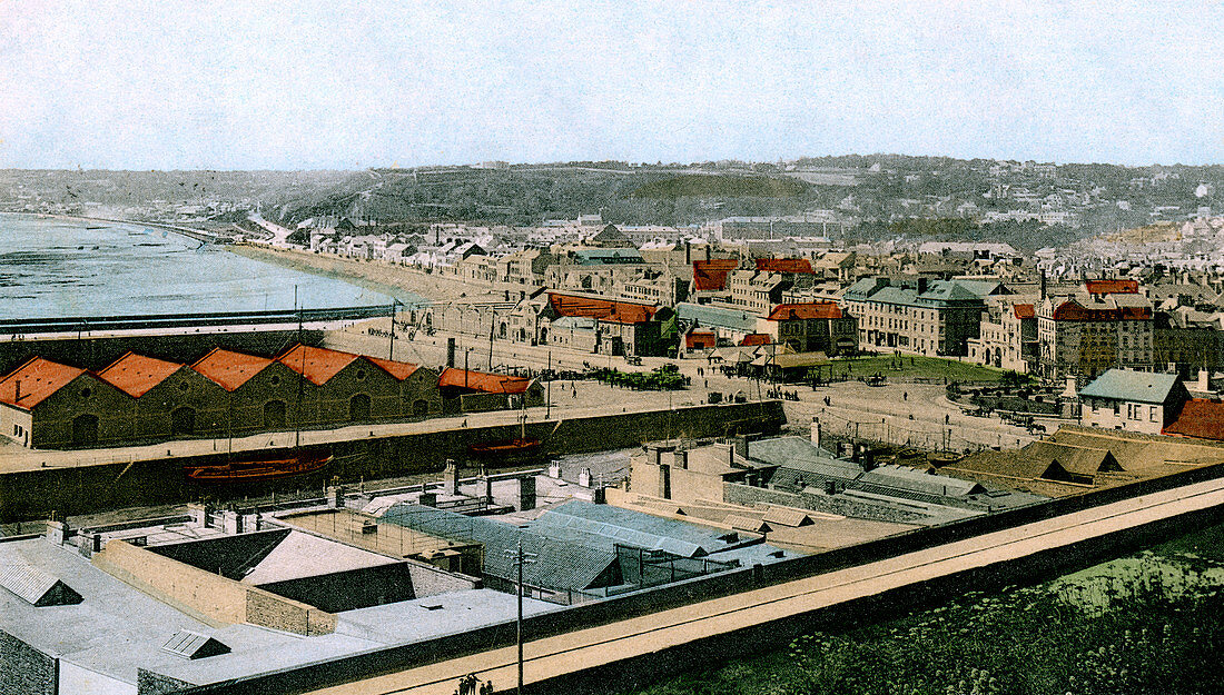 General view of St Helier, Jersey, 1906