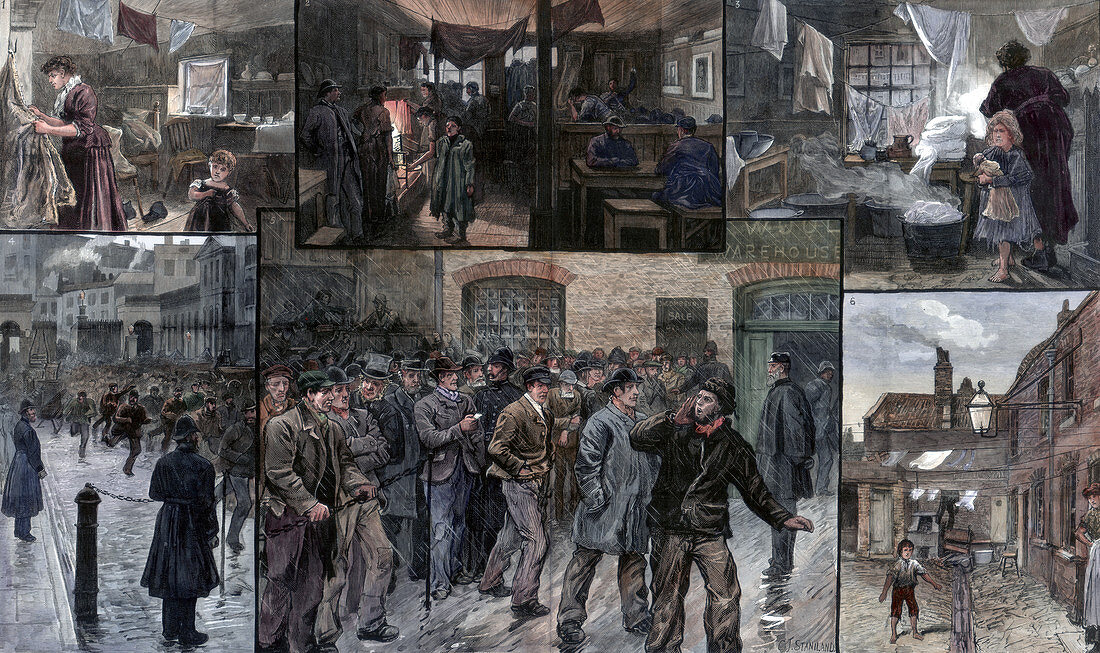 Distress in the East End of London, 1886
