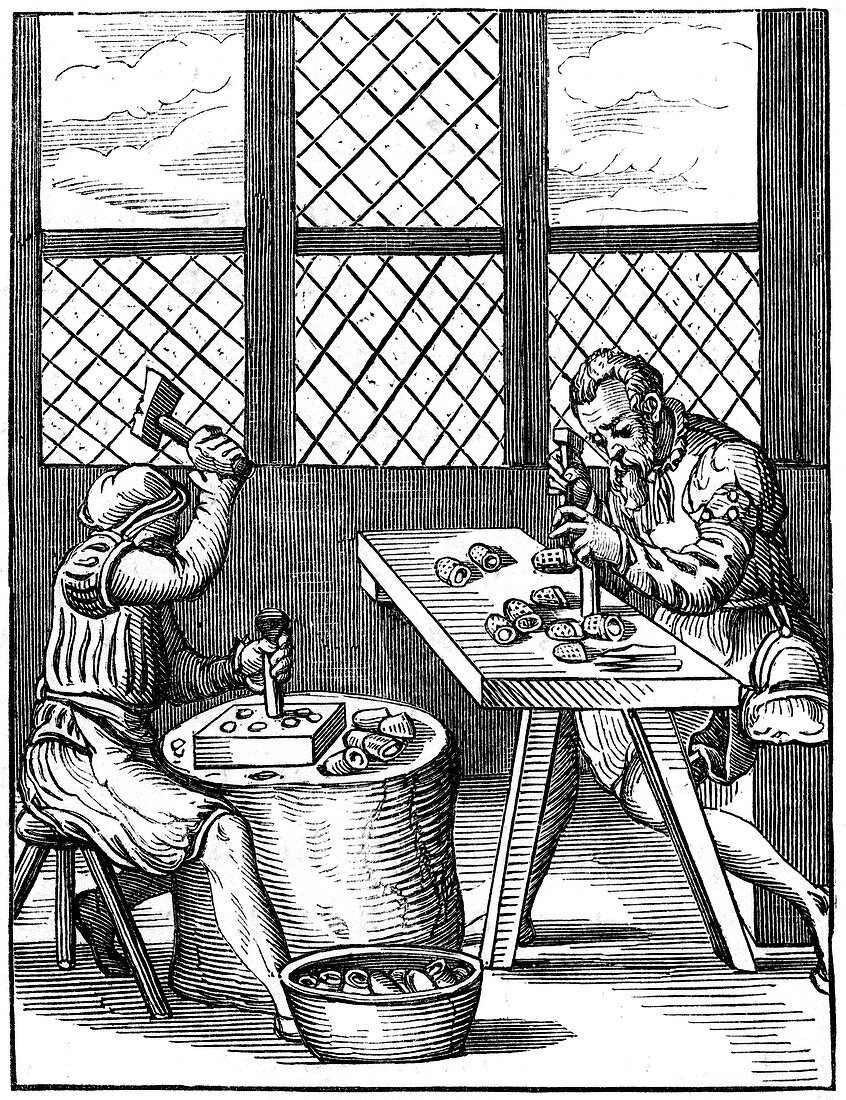 Thimble makers, 16th century