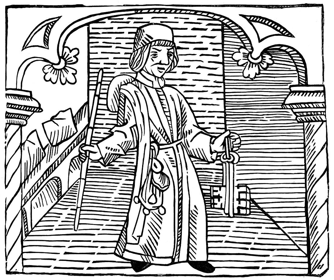 Toll collector, 15th century