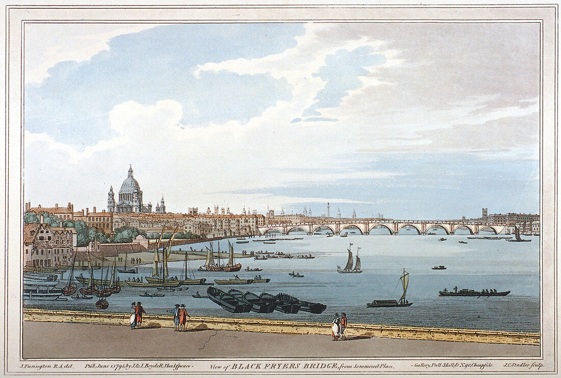 Blackfriars Bridge, London, 1795