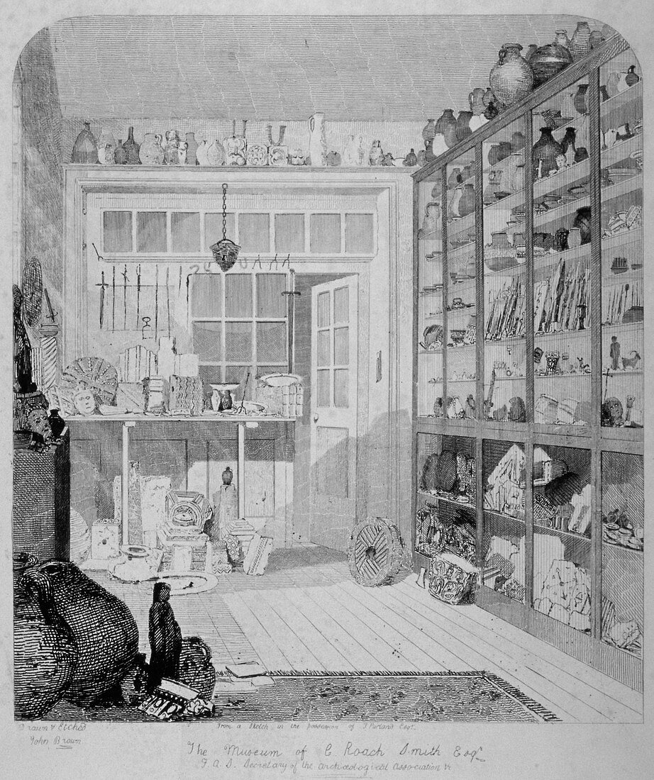Charles Roach Smith's museum, City of London, 1850