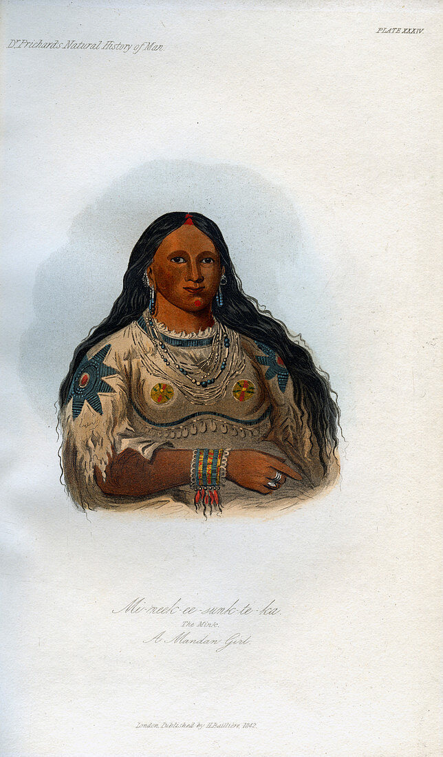 Mi-neek-ee-sank-te-ka, The Mink, A Mandan Girl', 1848