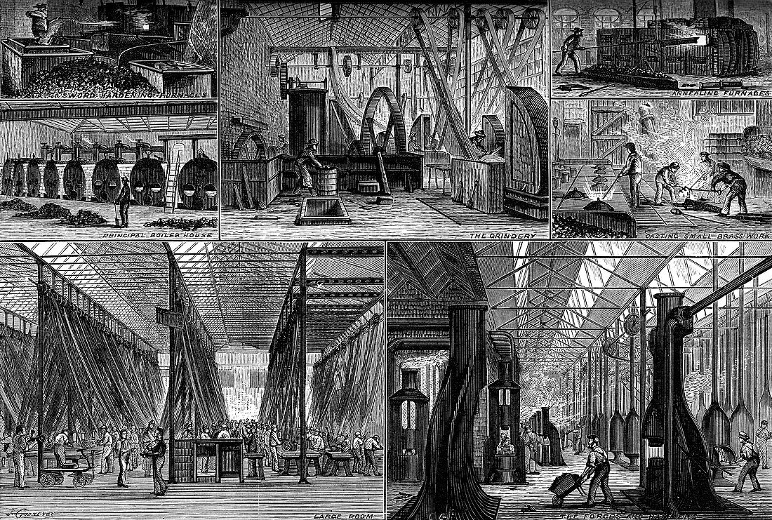 Views in the Royal Small Arms Factory, Enfield, c1880