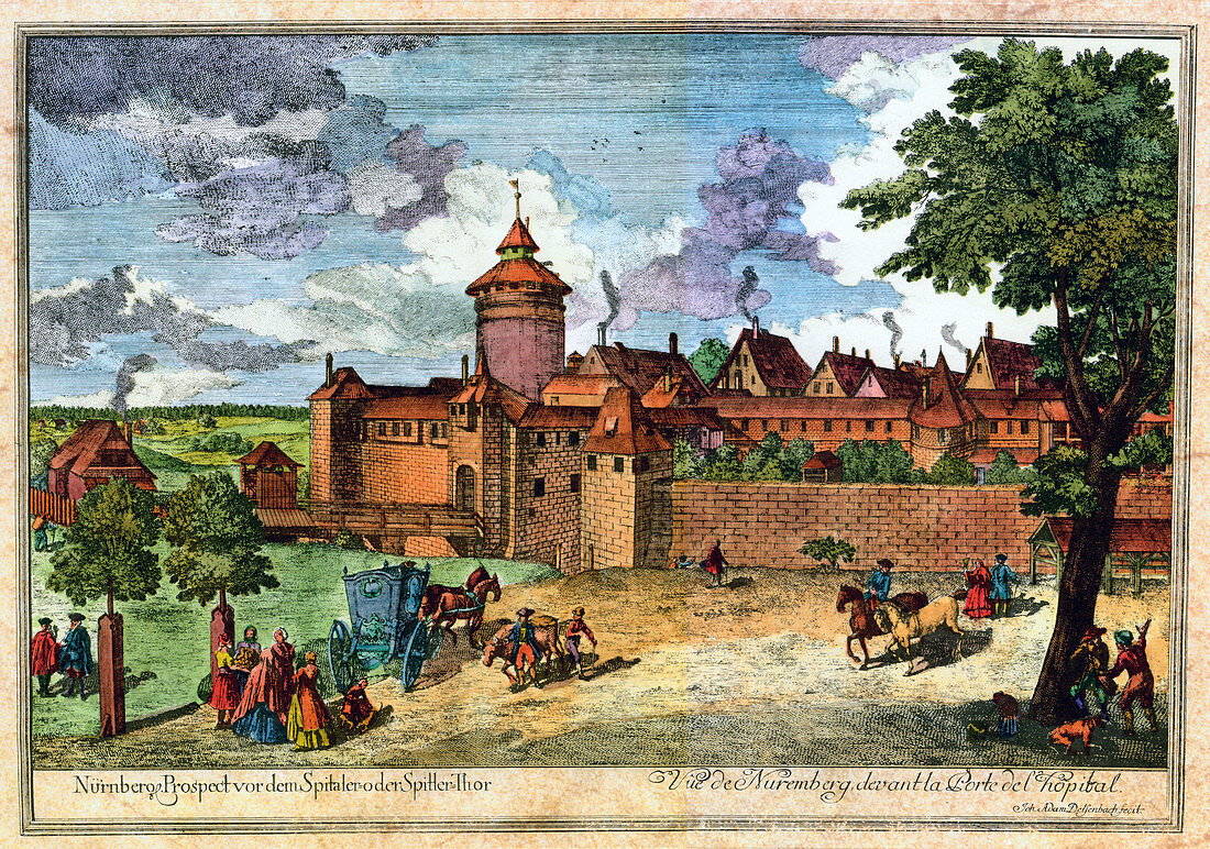 Hospital gate, Nuremberg, Germany, 17th or 18th century