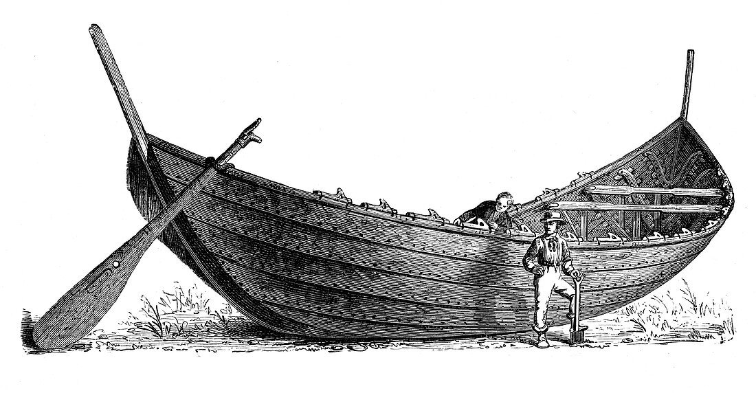 Boat for fourteen pairs of oars, found at Nydam, Jutland
