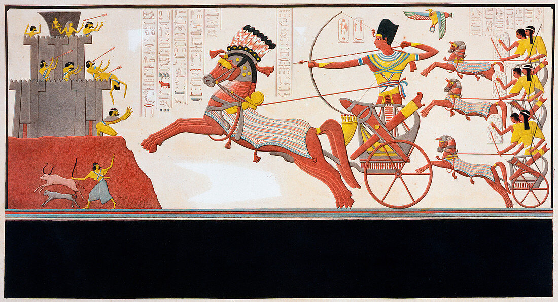 Rameses II at the Battle of Kadesh, 1275 BC