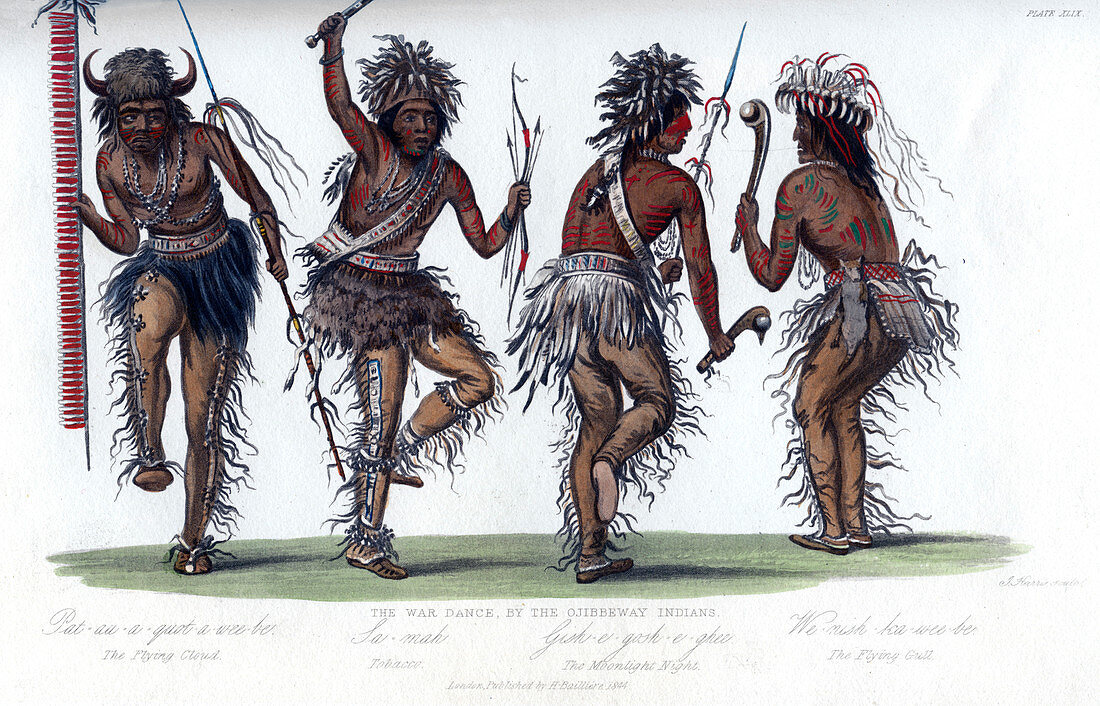 The War Dance, by the Ojibbeway Indians', 1848