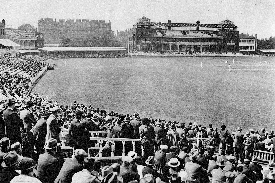 A cricket match, Lord's cricket ground, London, 1926-1927