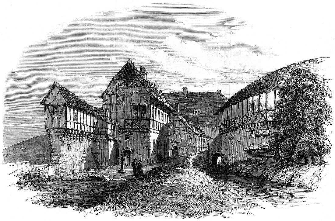 Luther's house at Wartburg Castle, Eisenach, Germany, 1862