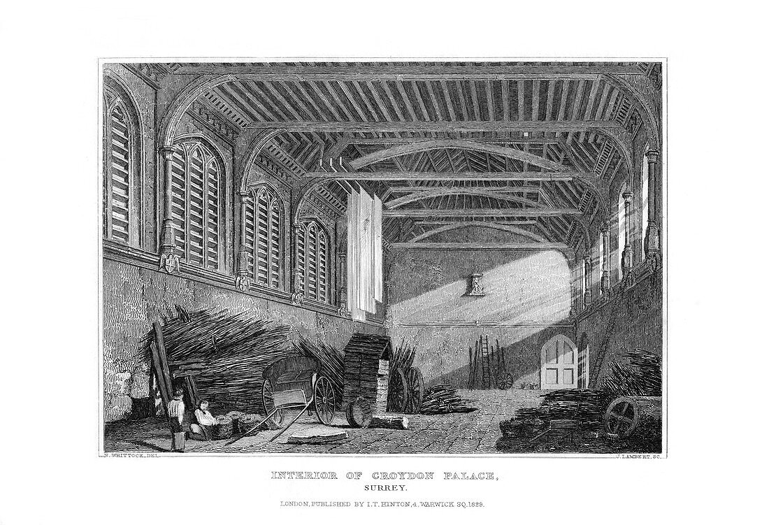 Interior of Croydon Palace, Surrey, 1829