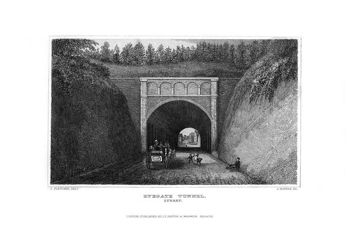 Ryegate Tunnel, Surrey, 1829