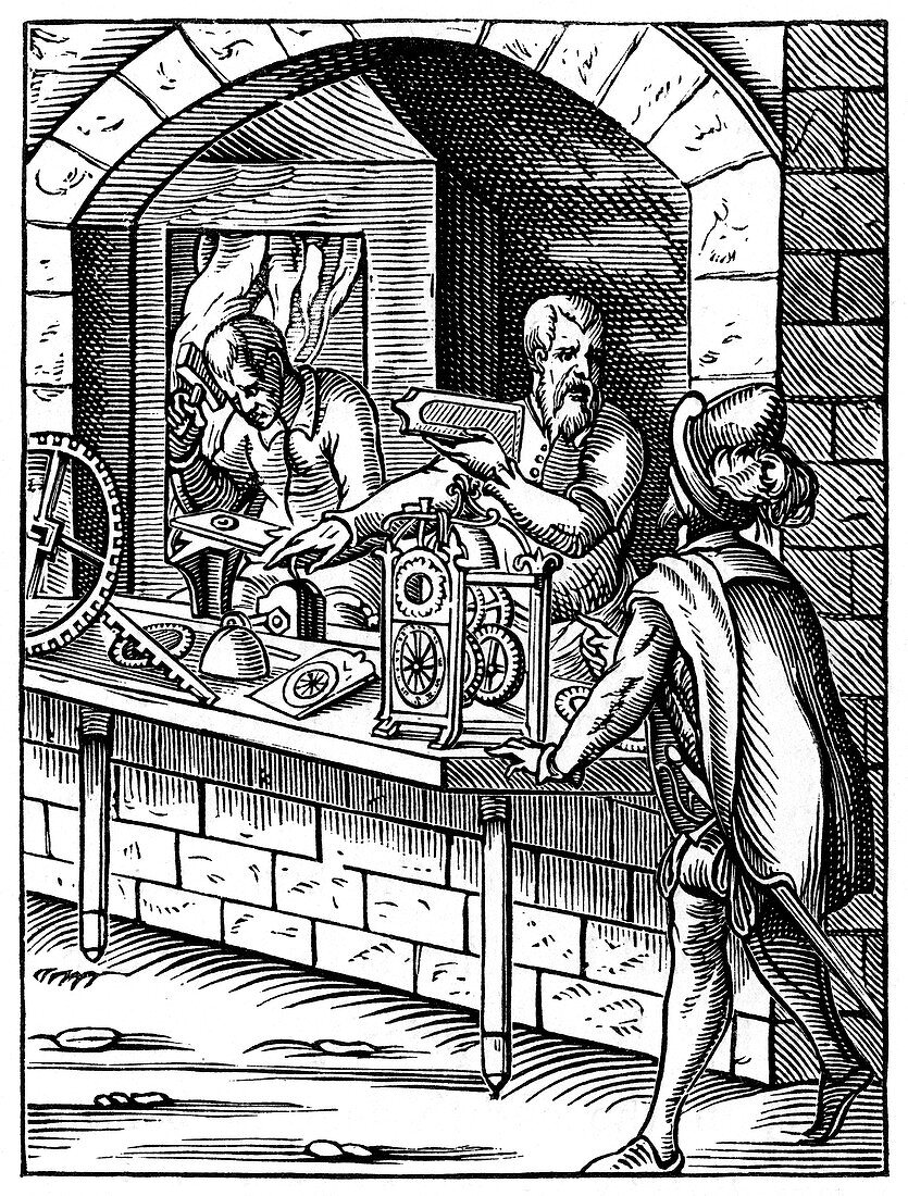 The Clockmaker', 16th century, (1870)