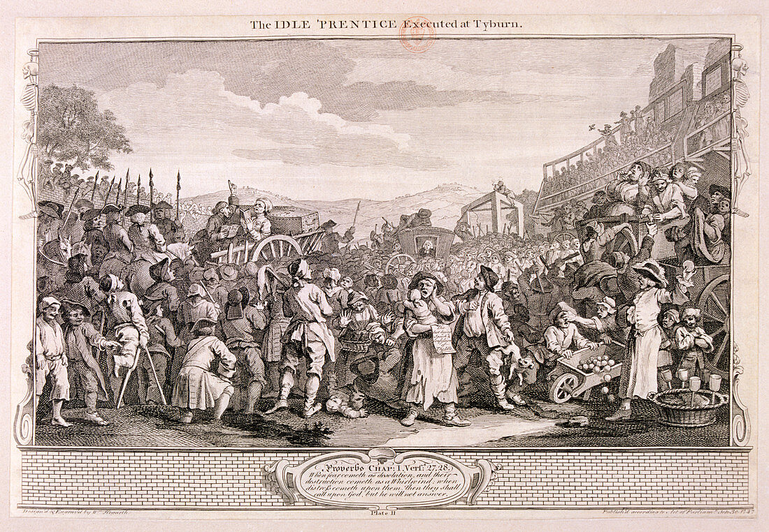 Plate XI of Industry and Idleness, 1747