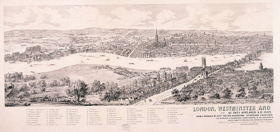 View of London from Southwark, 1543