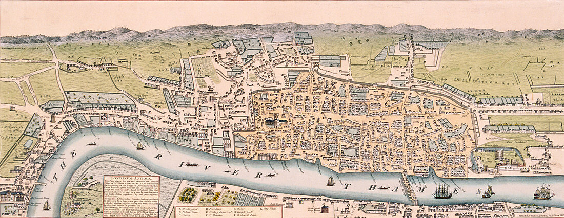 Map of London, c1563