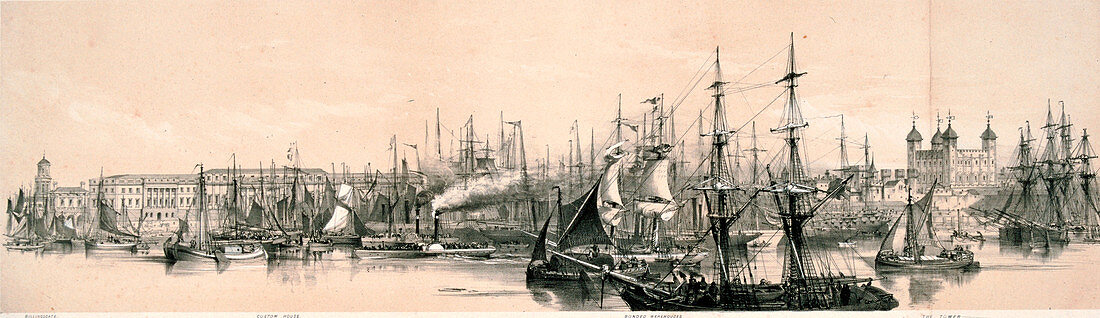 Panoramic view of London, c1851