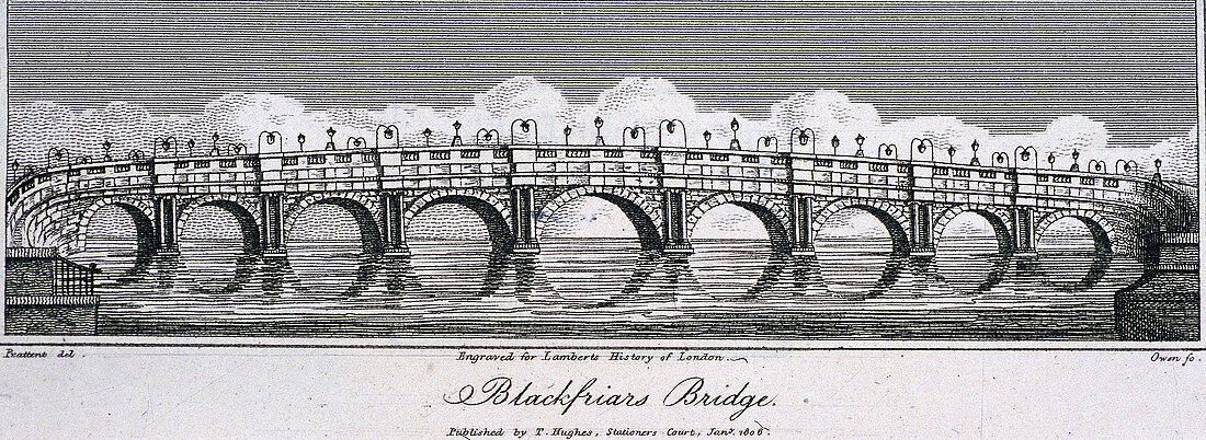 Blackfriars Bridge, London, 1806