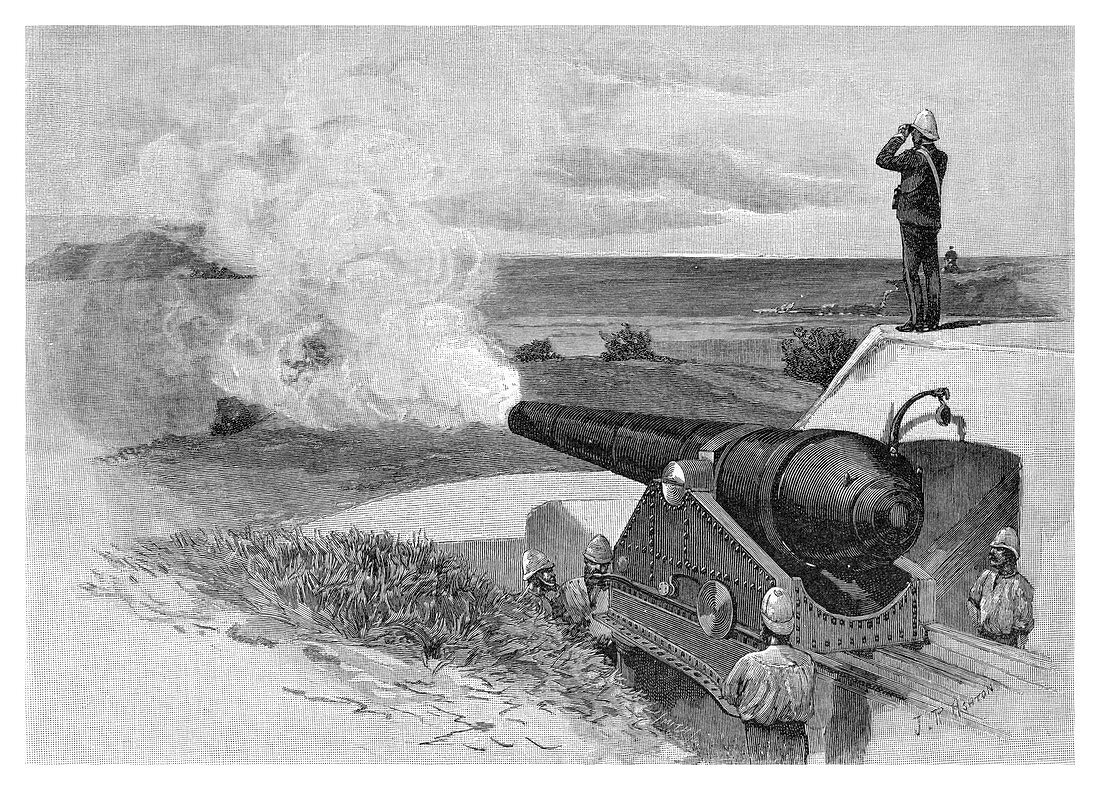 25 Ton gun at Middle Head, Sydney, Australia, 1886