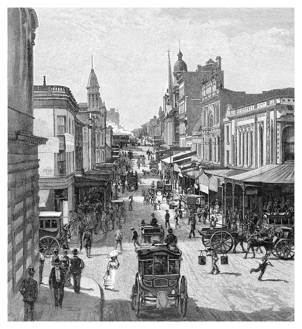 King Street, Sydney, New South Wales, Australia, 1886