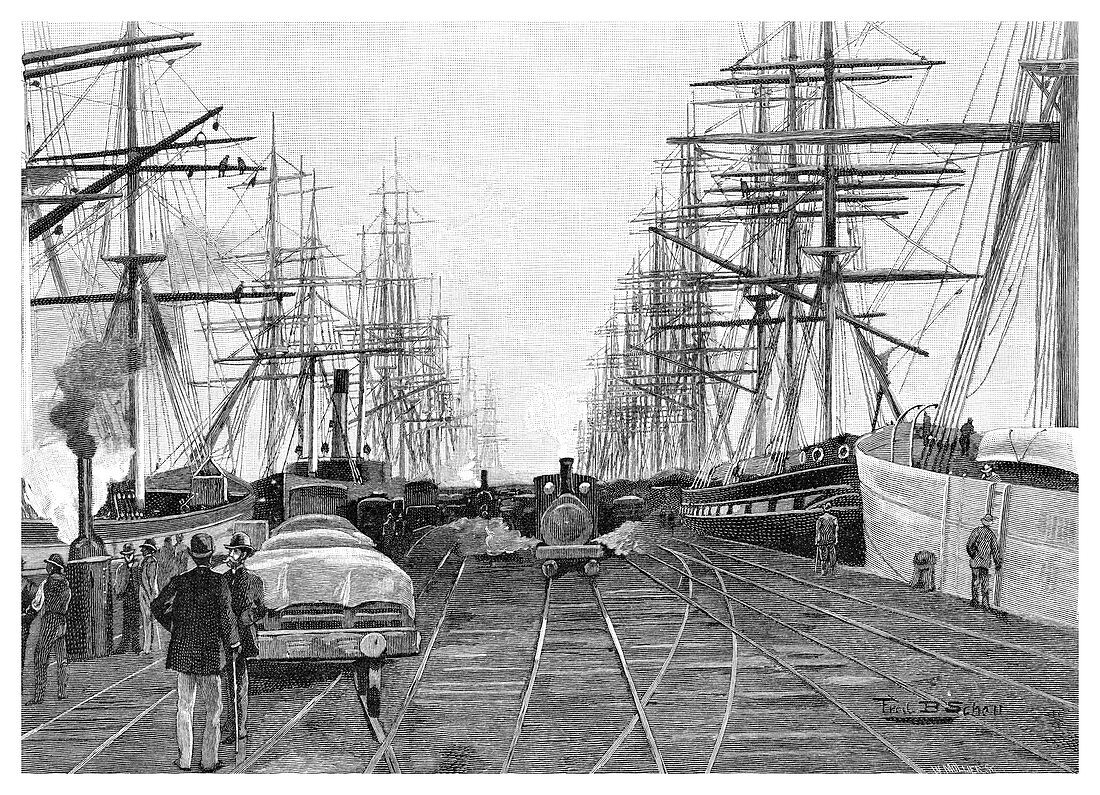 Port of Melbourne, Victoria, Australia, 1886