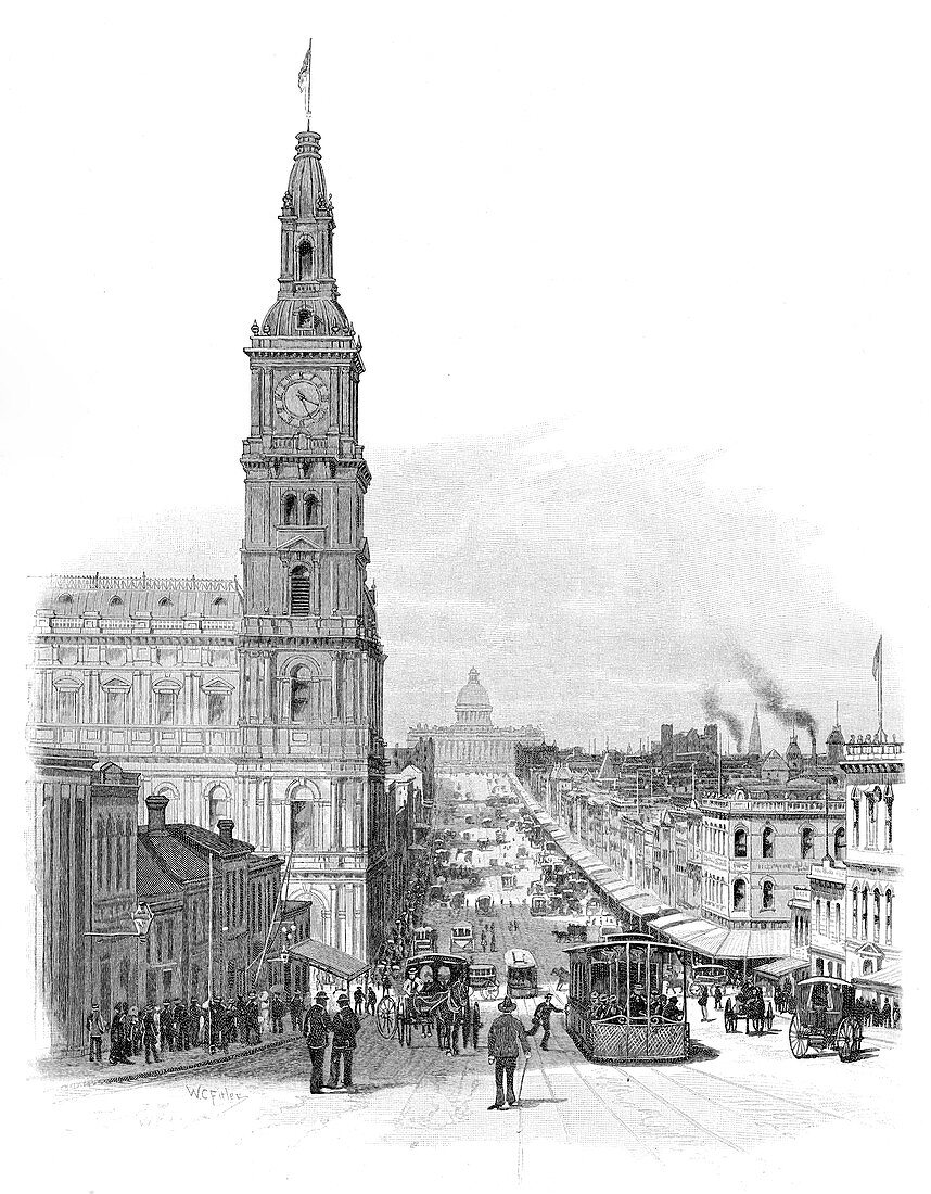Bourke Street, Melbourne, Victoria, Australia, 1886