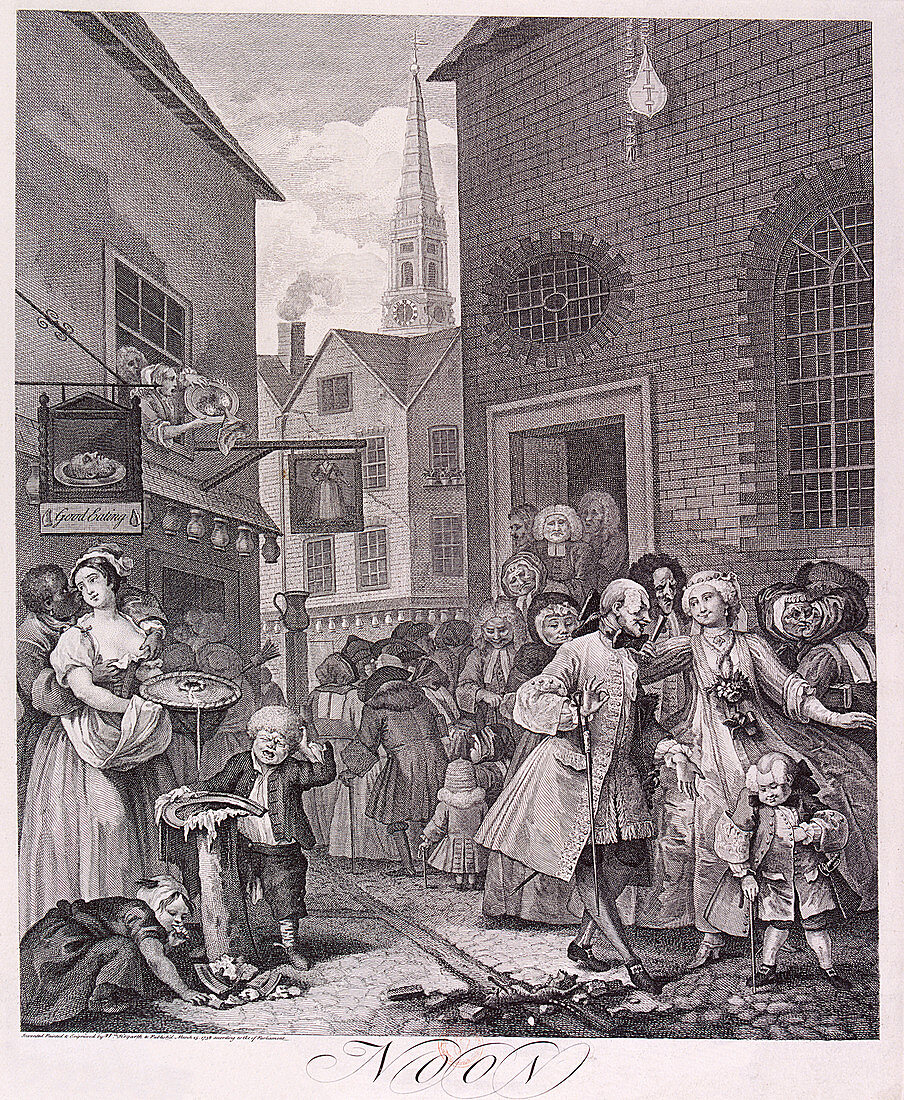 Noon', plate II from Times of Day, 1738