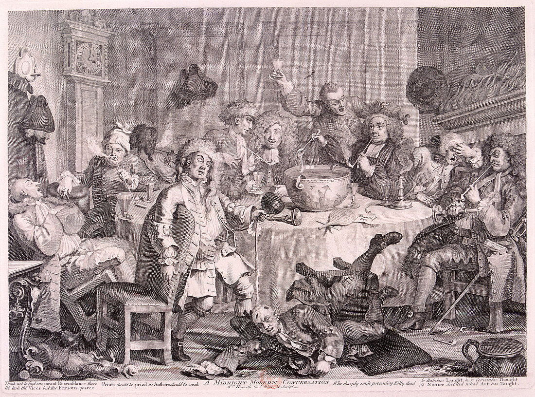 A Midnight Modern Conversation', 1733