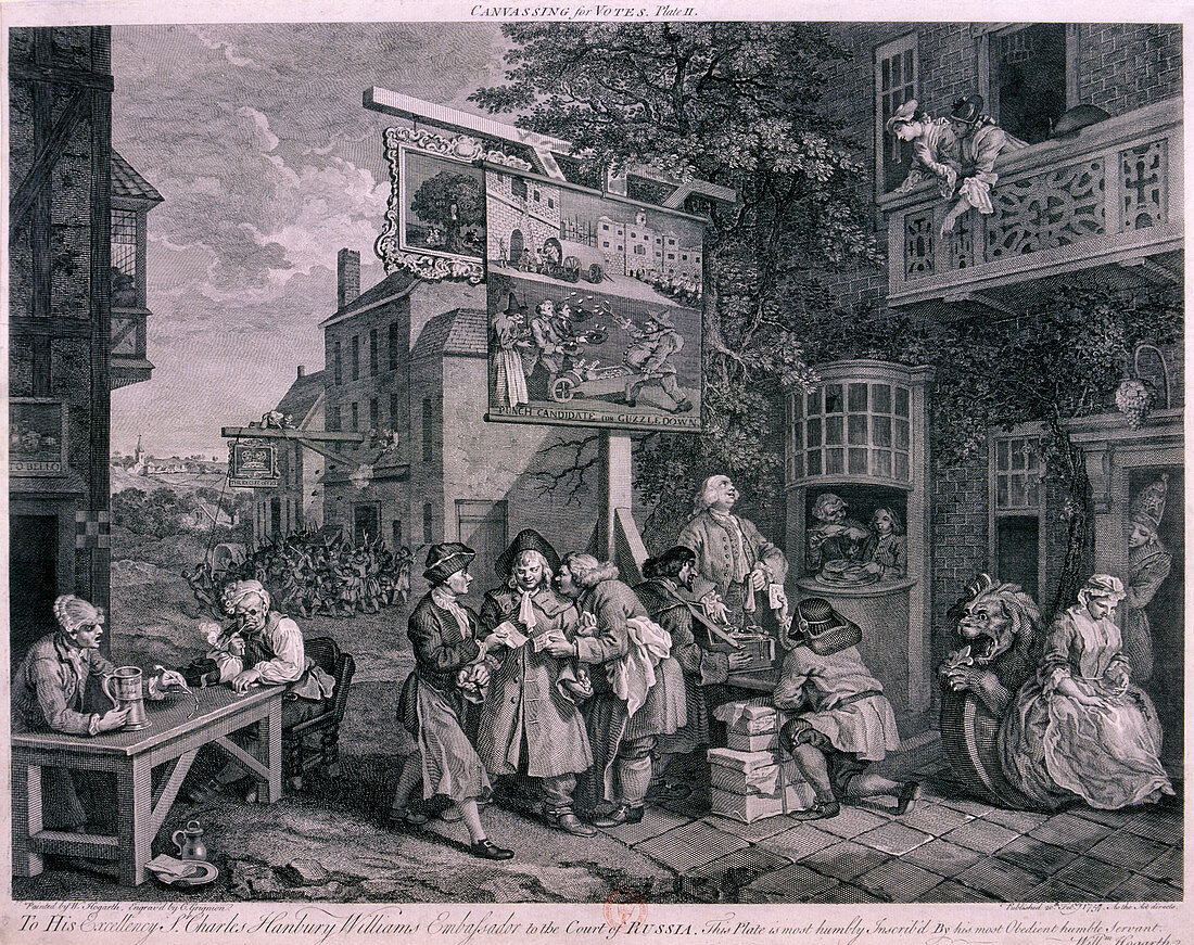 Canvassing for votes', 1757