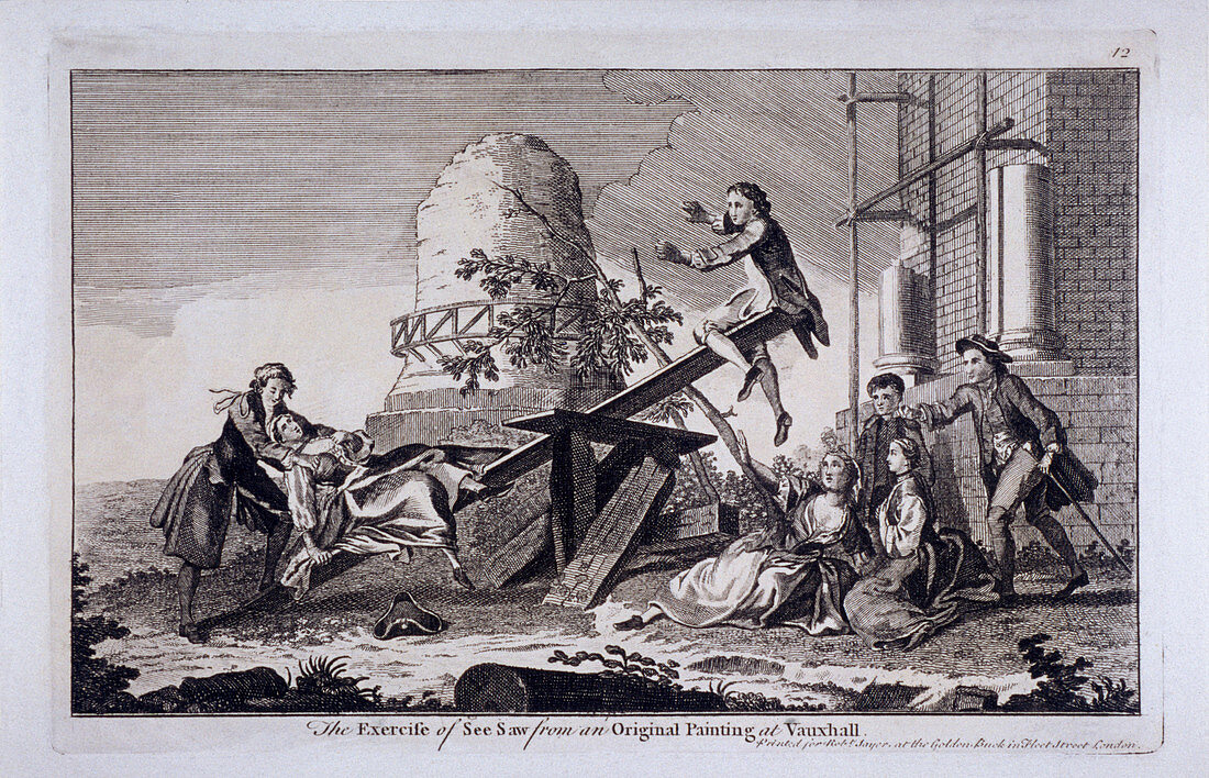 The Exercise of See Saw', Vauxhall Gardens, London, c1745