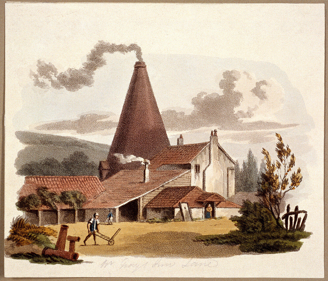 Tile Kiln, Gray's Inn Road, Holborn, London, 1812