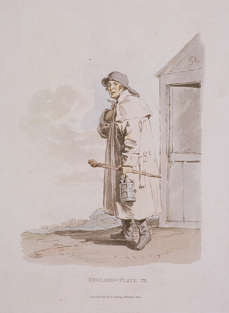 A watchman, Provincial Characters, 1813