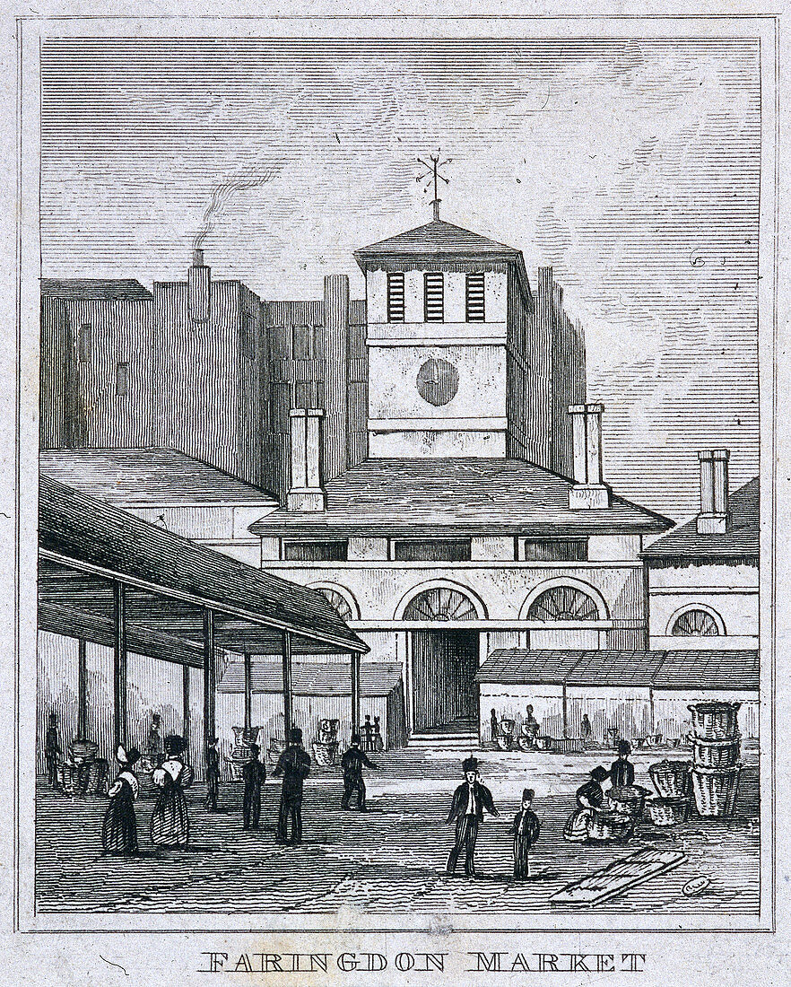 Farringdon Market, London, c1830