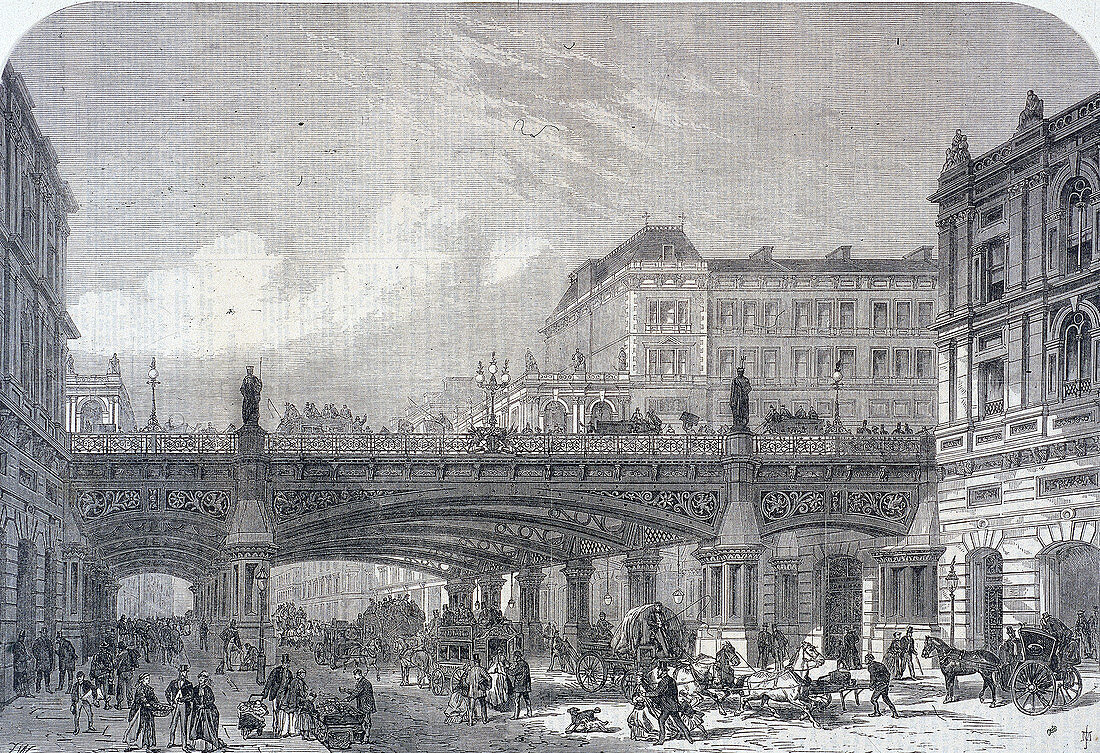 Holborn Viaduct, London, 1867
