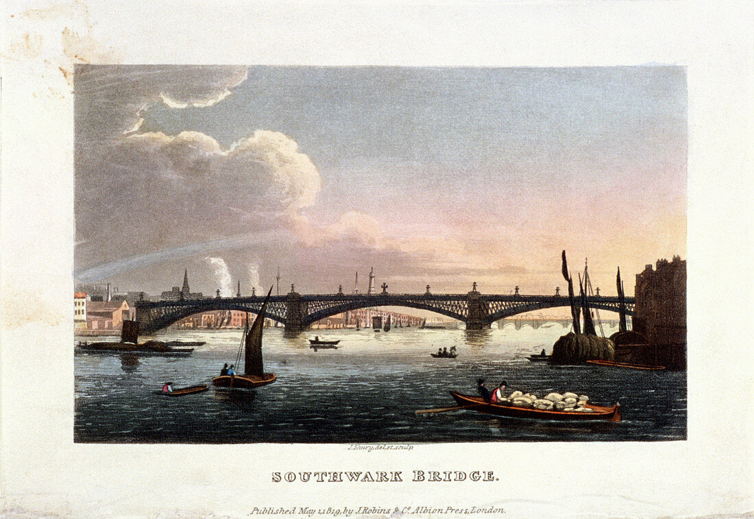 Southwark Bridge, London, 1819