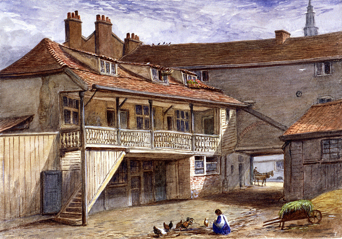 The Black Bull Inn, Whitefriars, London, 1867