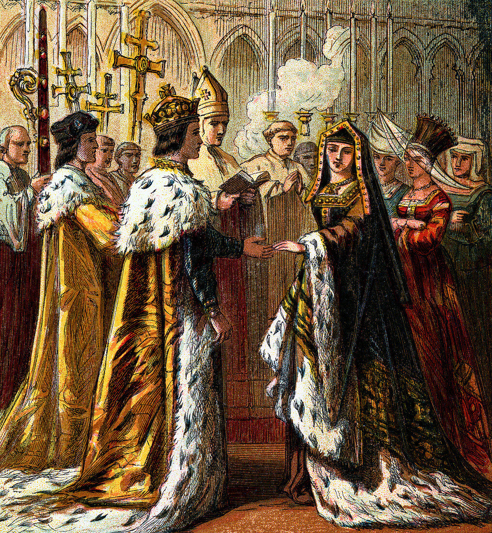 The marriage of Henry VII, 1486, (c1850)