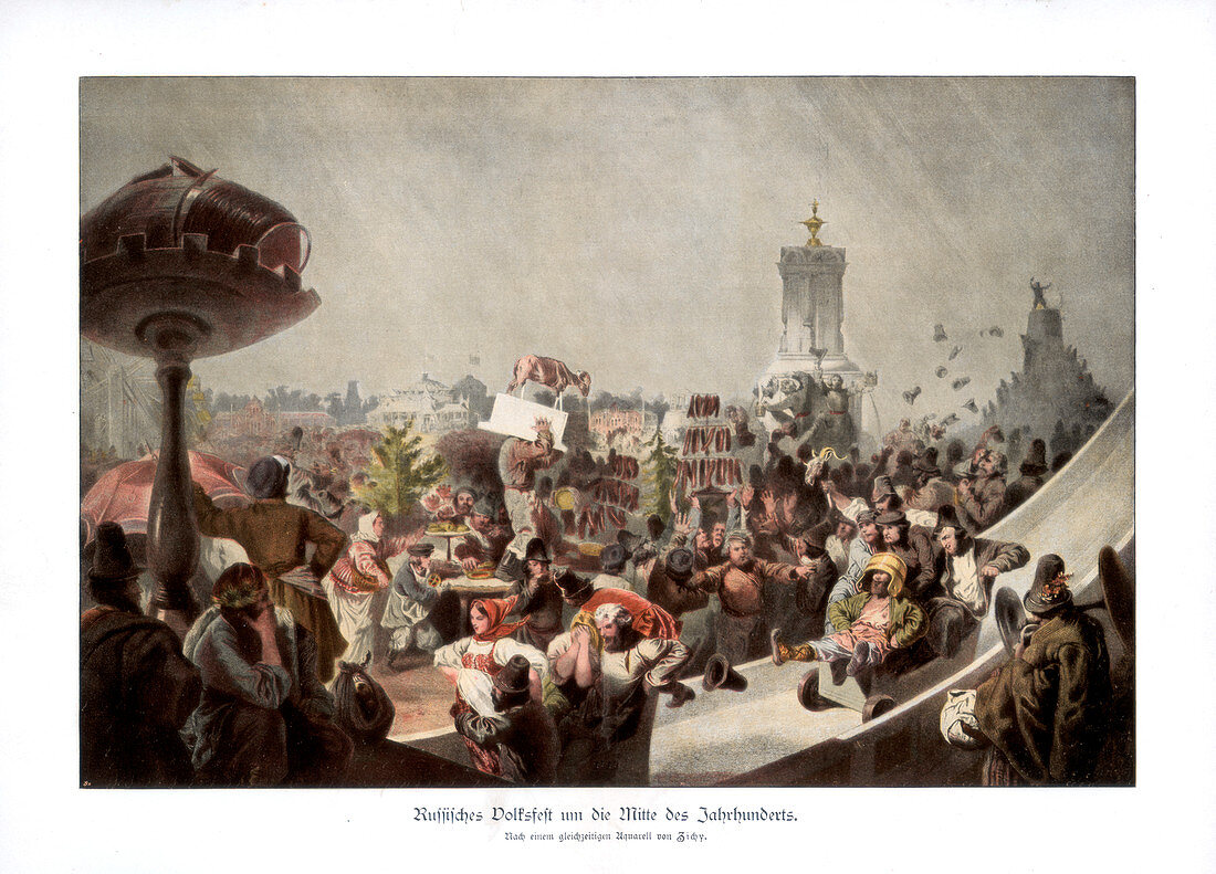 Russian people celebrating, c1850, (1900)