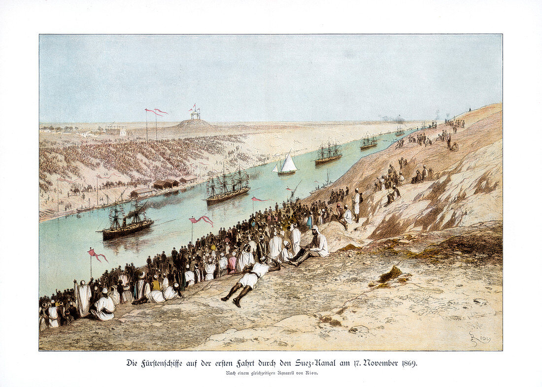 The inauguration of the Suez Canal, 17 November 1869