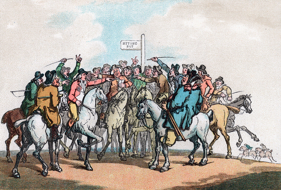 The Betting Post, Humours of Fox Hunting, 1799