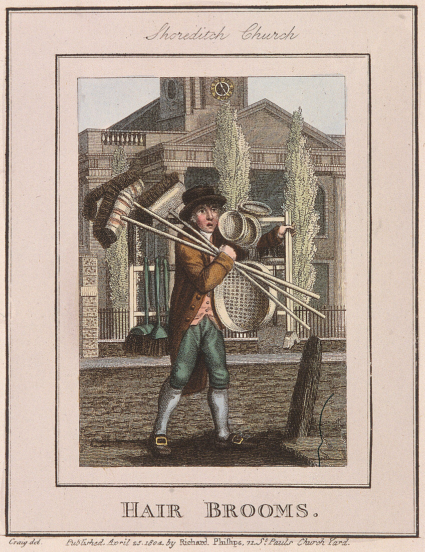 Hair Brooms', Cries of London, 1804