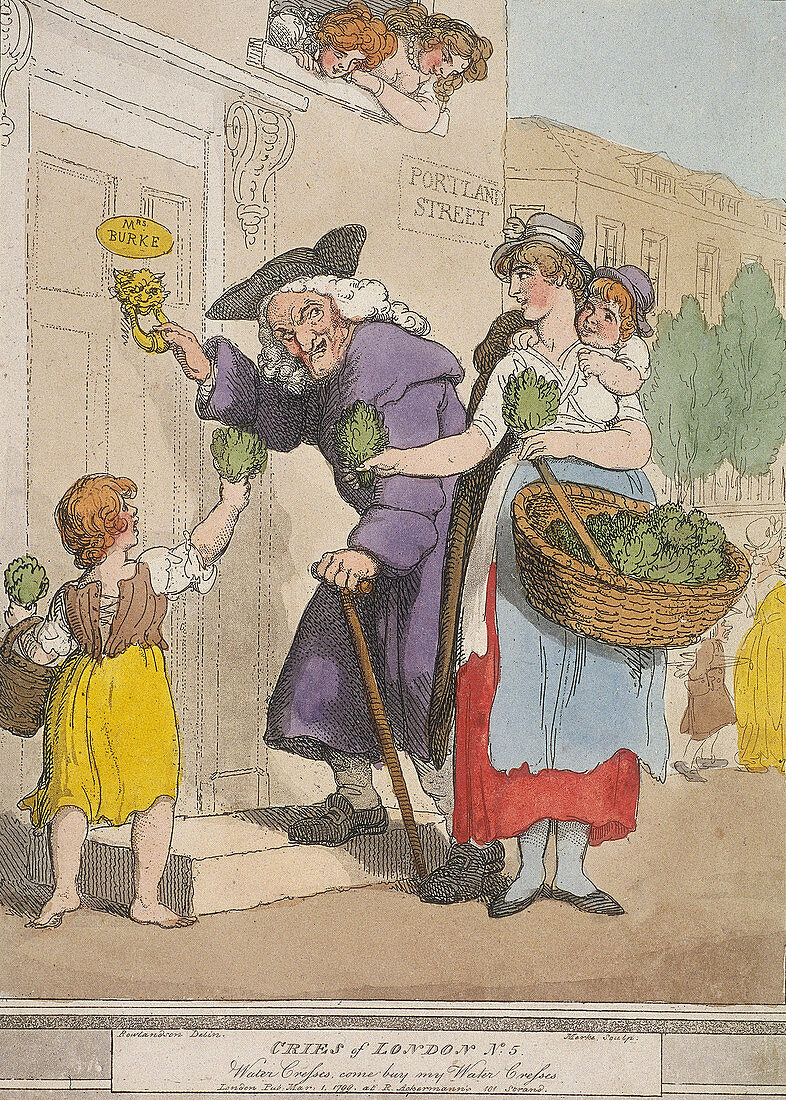 Water Cress Seller, Cries of London, 1799