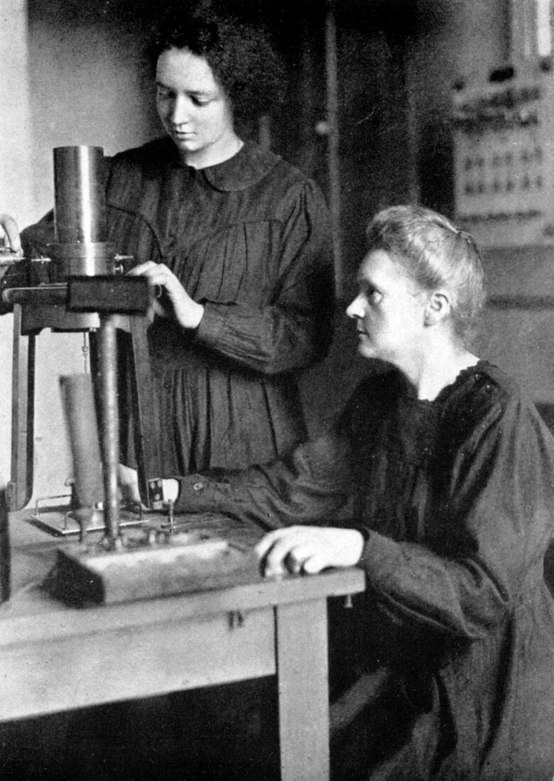 Marie and Irene Curie, French physicists