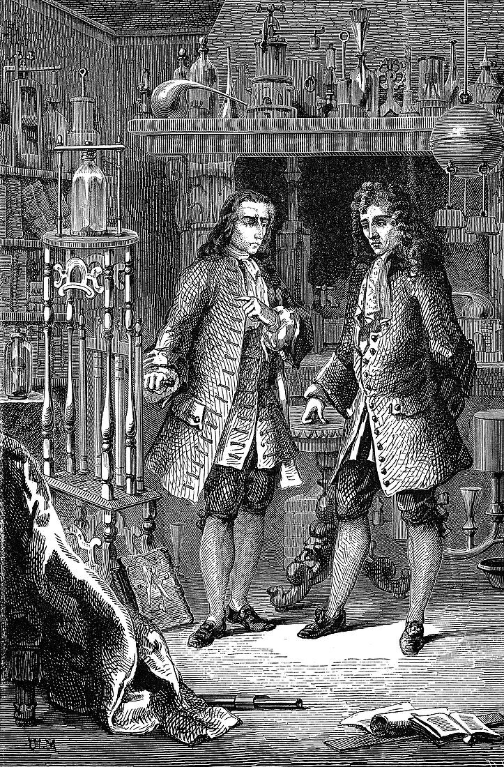 Robert Boyle, chemist and Denis Papin, physicist