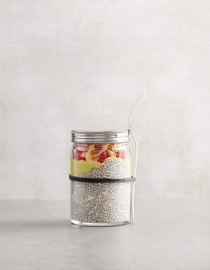 Low carb chia and coconut cream to take away