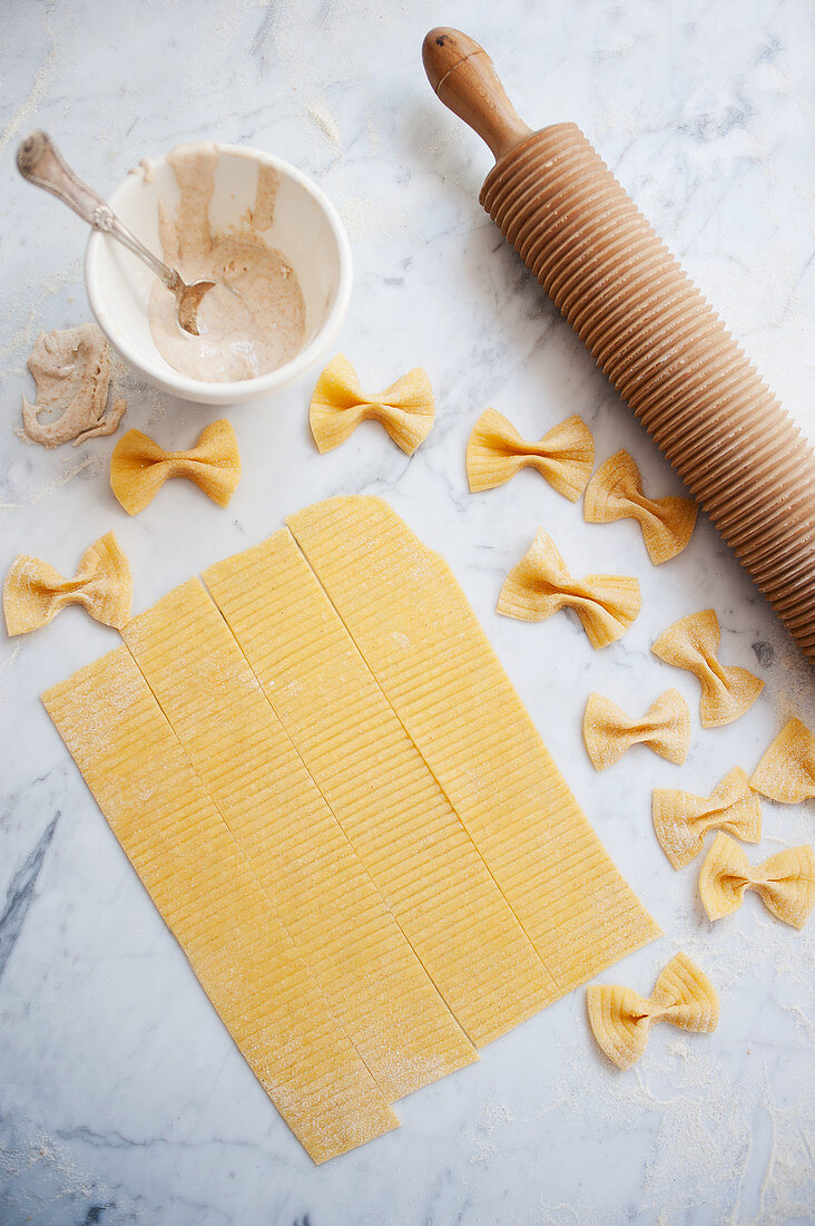 Homemade Farfalle