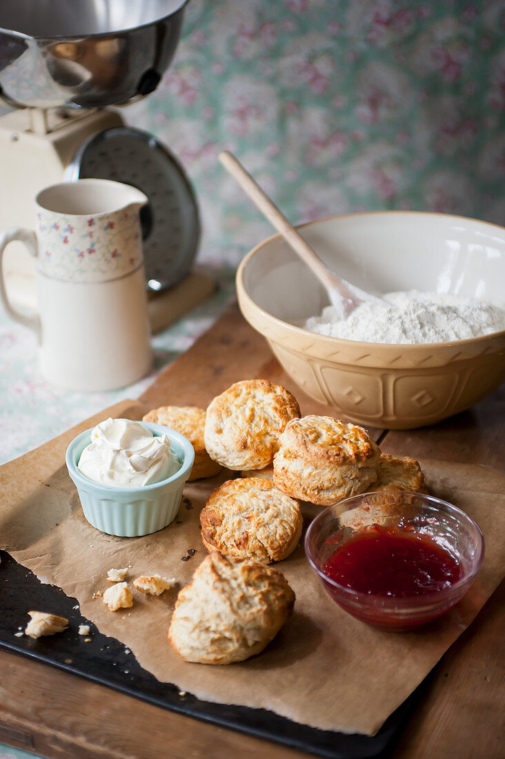 Frisch gebackene Scones