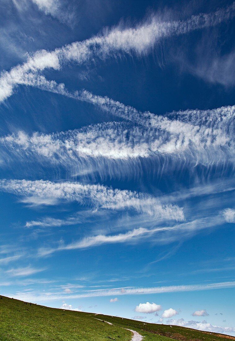 Cirrus clouds over the Lake District