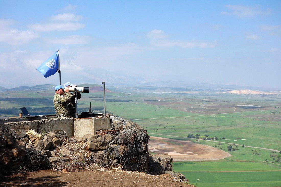 UN peacekeepers on the Golan Heights